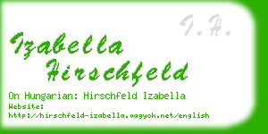 izabella hirschfeld business card